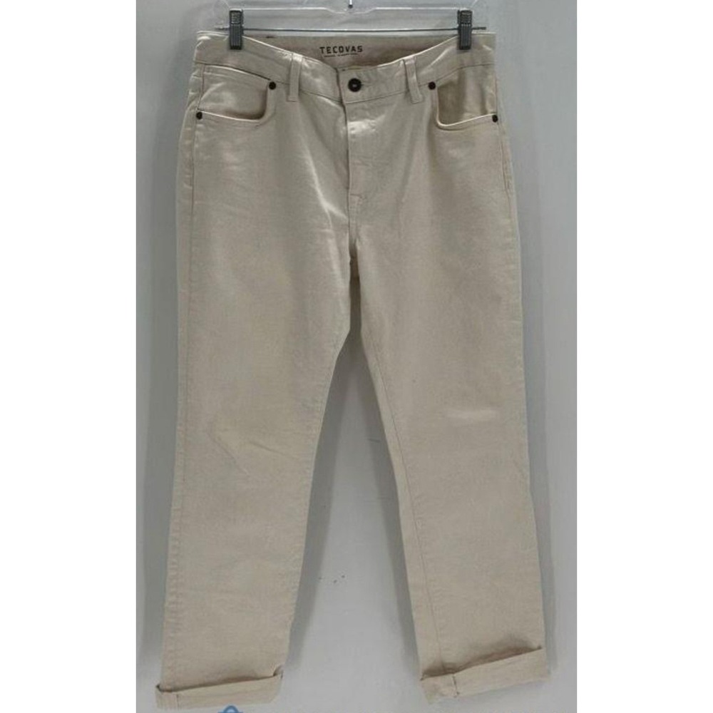 Tecovas High Rise Straight Jean Womens 28 Cream Excellent Western Denim Pant